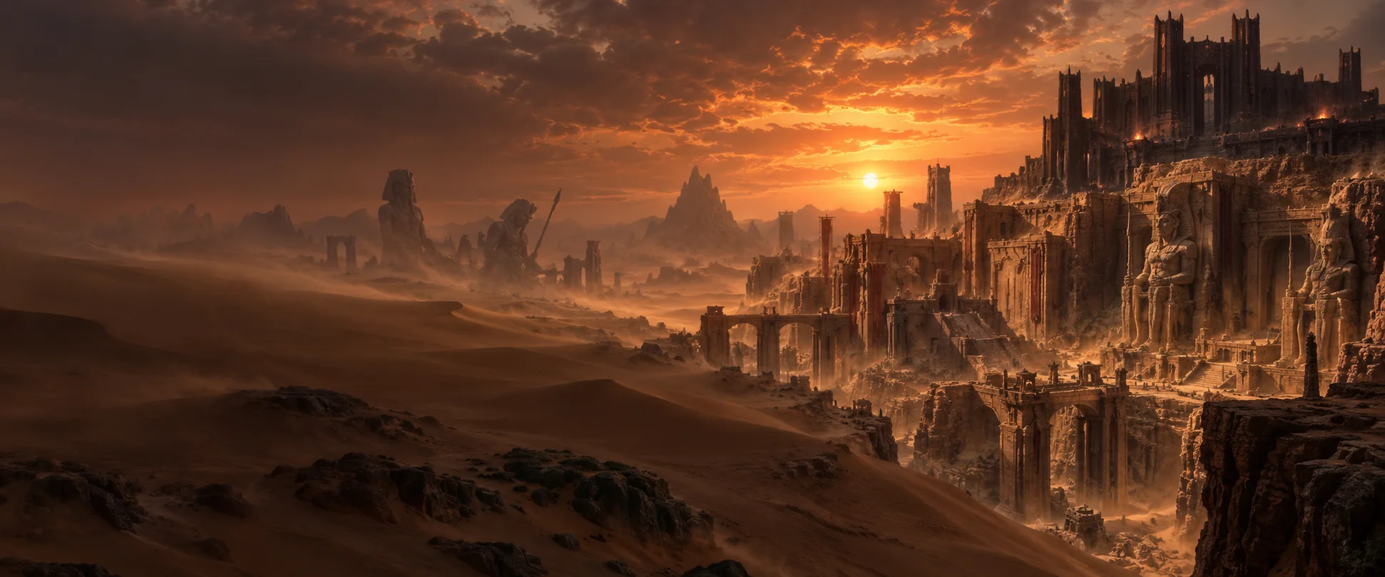 Original atmospheric concept illustration for Conan Exiles