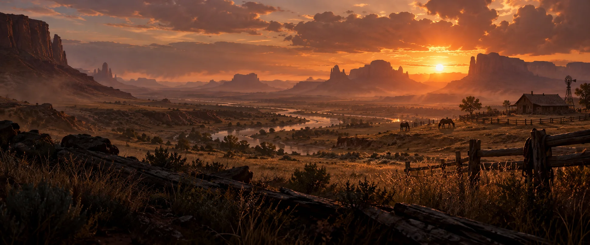 Original atmospheric concept illustration for Homesteads